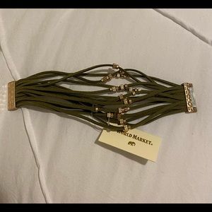 Green charm bracelet